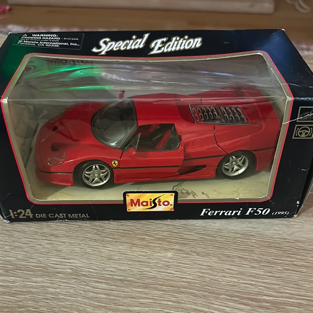 Red Ferrari F50 Die-Cast Model Car